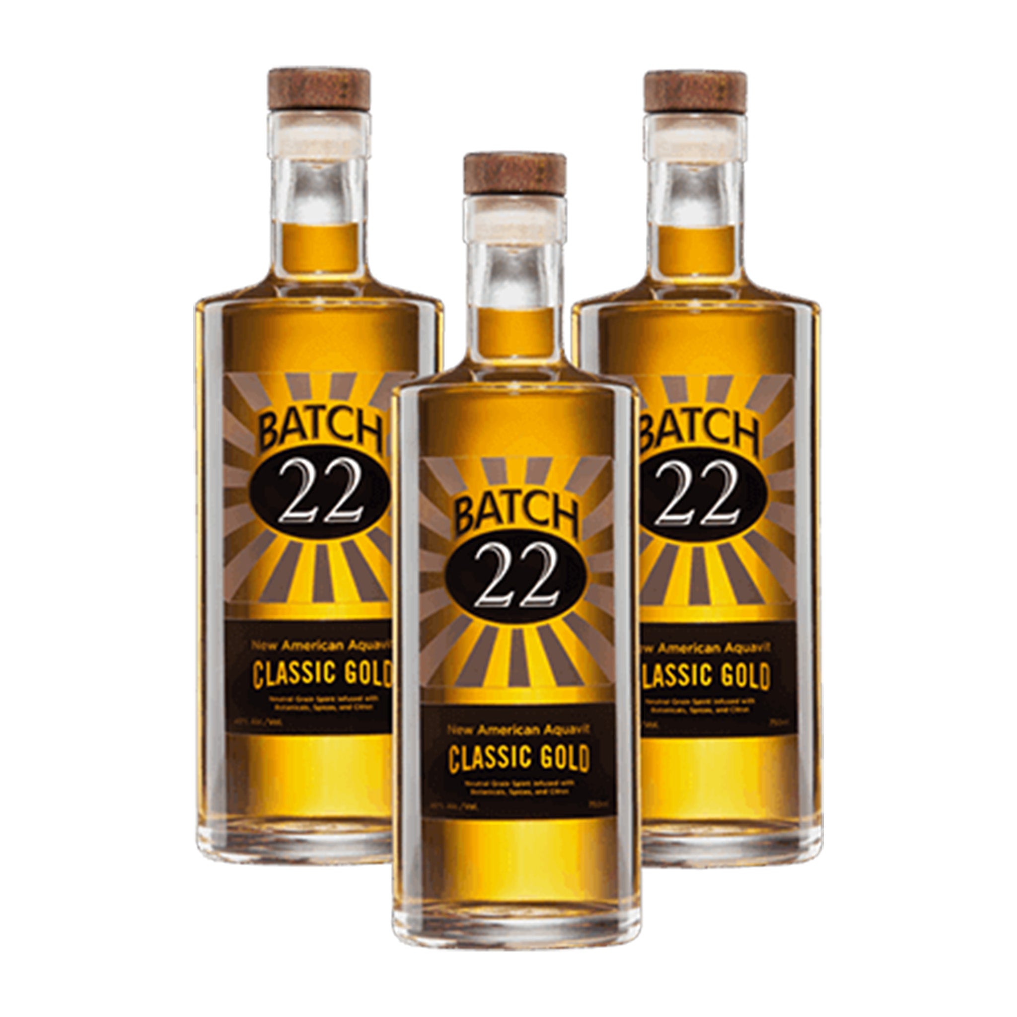 3 Pack - Classic Gold: New American Aquavit - $9.99 Shipping – Batch 22